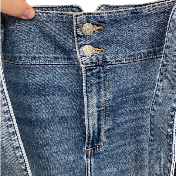 Abercrombie & Fitch Ultra High Rise Super Skinny Ankle Jeans Tie Front Raw Hems - Picture 4 of 8